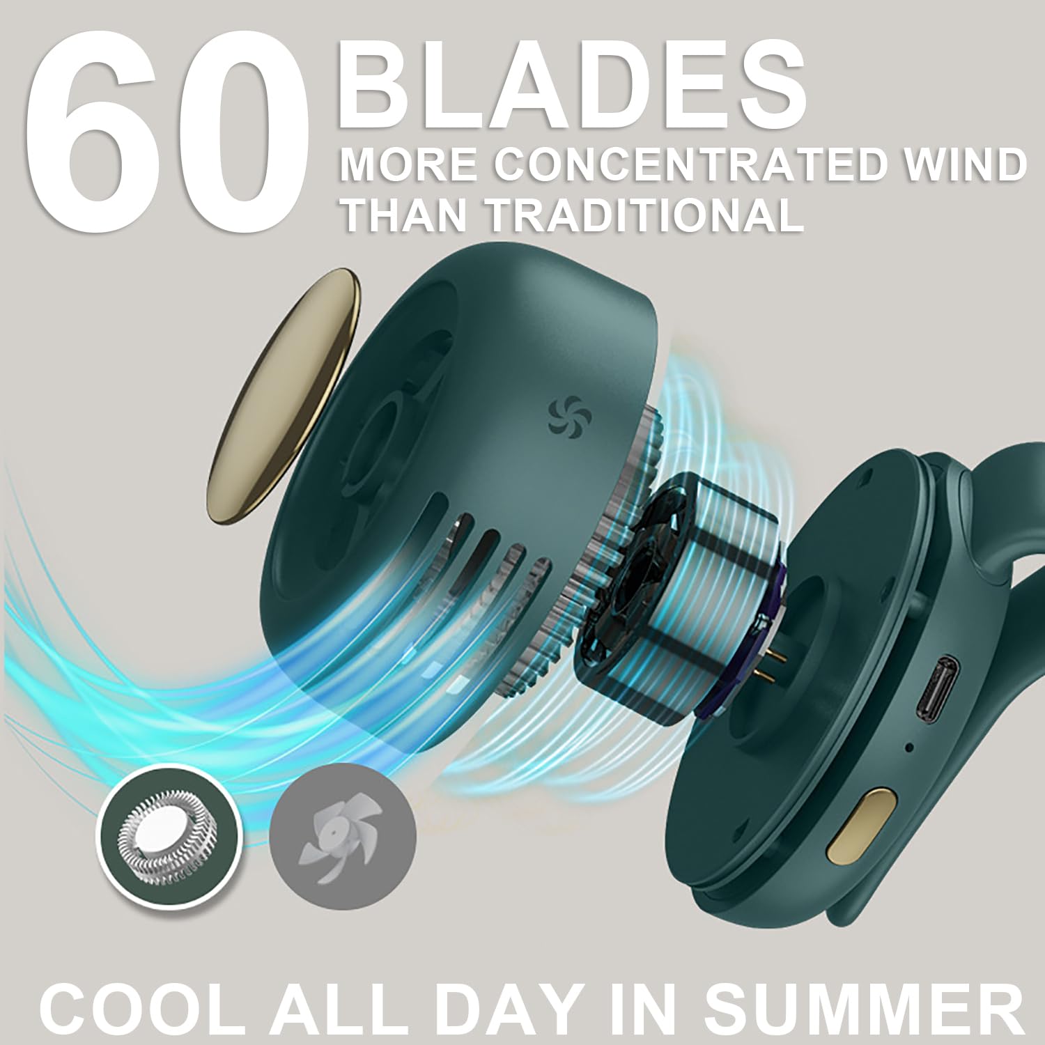 SUKUN Clip Fan সবুজ — অ্যাঙ্গেল